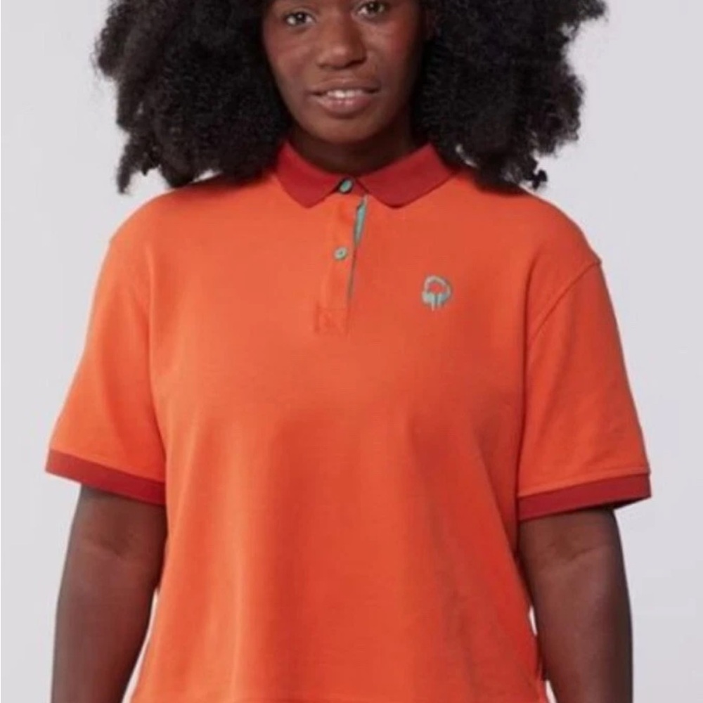 REI Co-op Polo Shirt Papaya Orange  Relaxed Fit Woman’s Xs